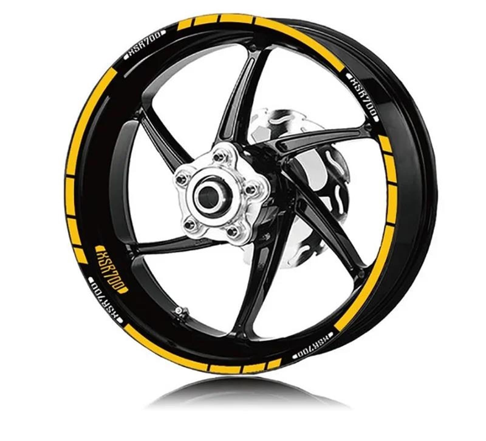 Motorcycle Wheel Decal Stickers Stripes Reflective Waterproof Kit for Yamaha XSR700 XSR900 XSR 700/900 Decorative(Color5)