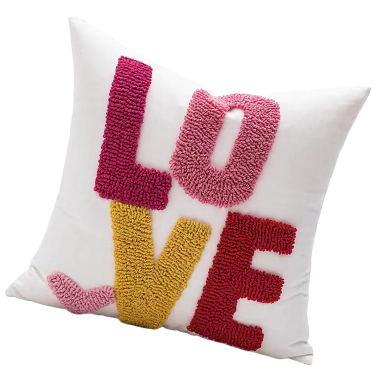 carotoe Redness Blossom and Script Heart Pillowcase Comfortable Cotton Canvas Throw Pillows Cushions for Sofa and Car Redness Florals Pillows Covers