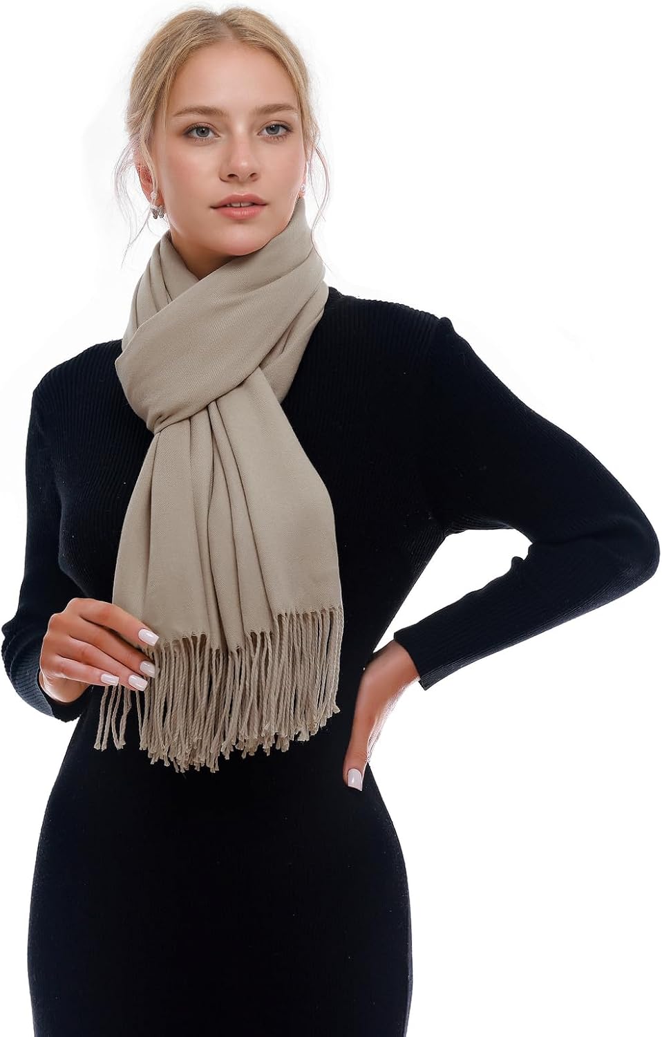 RIIQIICHY Shawl Wraps for Women Winter Scarf for Cold Weather Wedding Pashmina Wrap Warm Scarves Gifts - Image 2