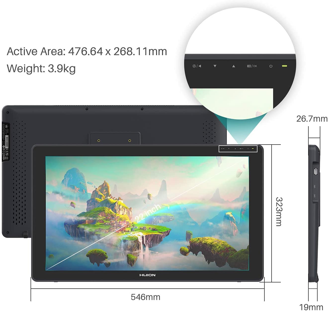 HUION kanvas 22plus 液晶ペンタブレット 本体 Amazon.co.jp: HUION 液タブ Kamvas22 Plus 液晶ペンタブレット