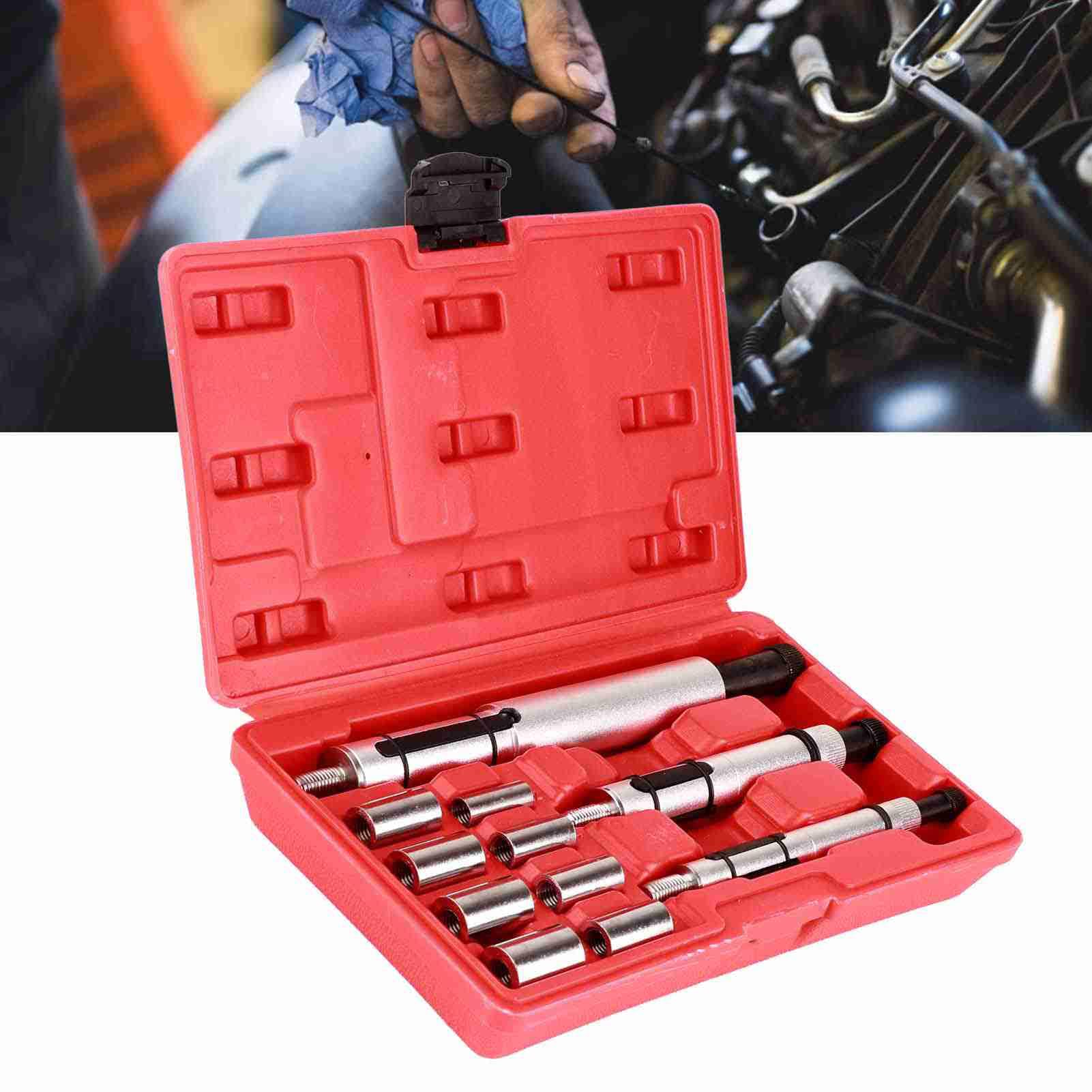 Kit universale di 11 pezzi per l’allineamento della frizione, strumento di allineamento del disco di trasmissione della frizione, set completo per riparazioni auto con 8 adattatori