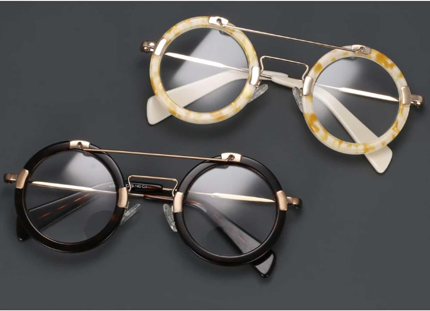 Montature Montature per Occhiali Fatte a Mano Montature per Occhiali Rotonde in Acetato Montature per Occhiali alla Moda e uniche 137 * 137 mm Occhiali da Vista Unisex Comodo da Indossare