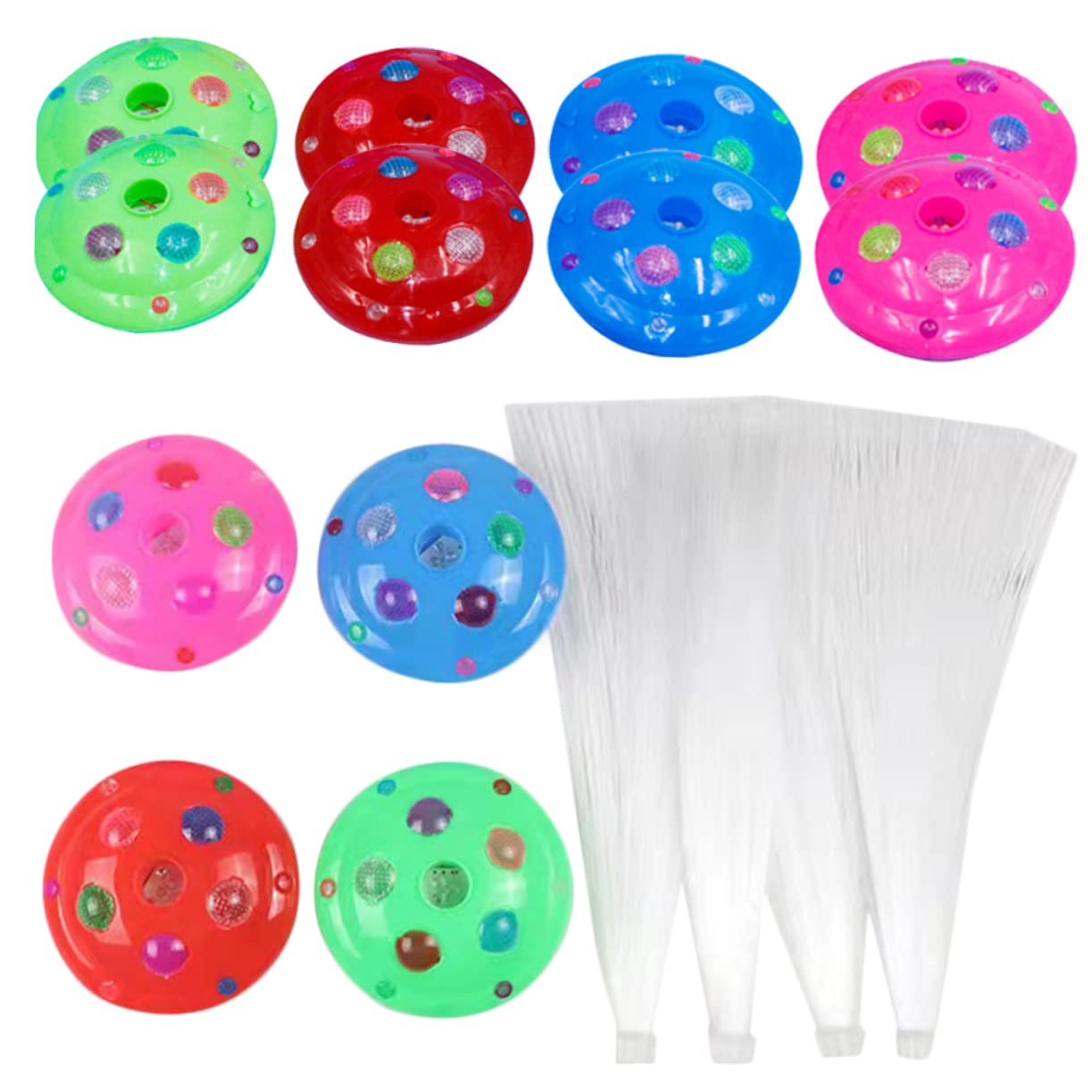 NULYLU Battery-Powered Fiber Optic Lamp 12pcs Changing Lights for Party Wedding Birthday Room Decor