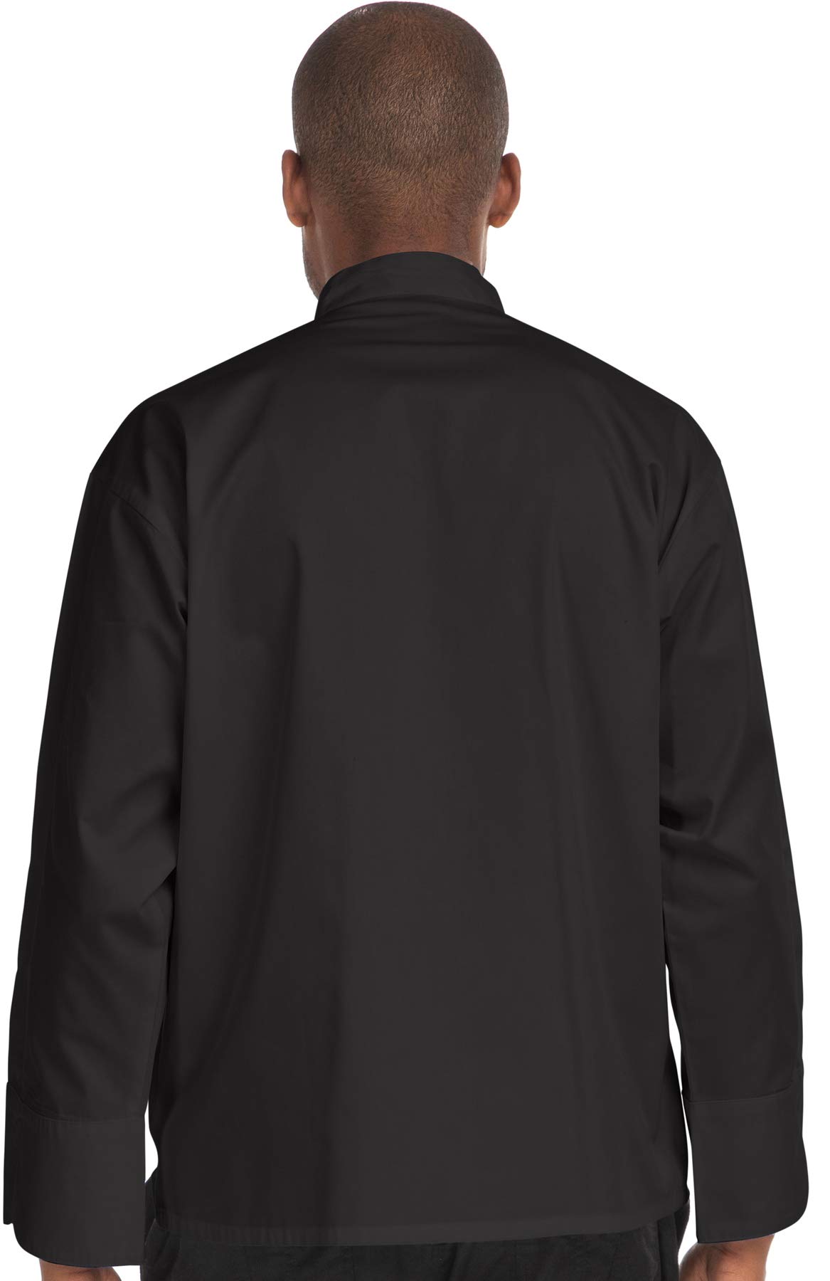 Hey Chef Unisex Muncy Top - Long Sleeve Classic 10 Button Chef Coat, Black, X-Small