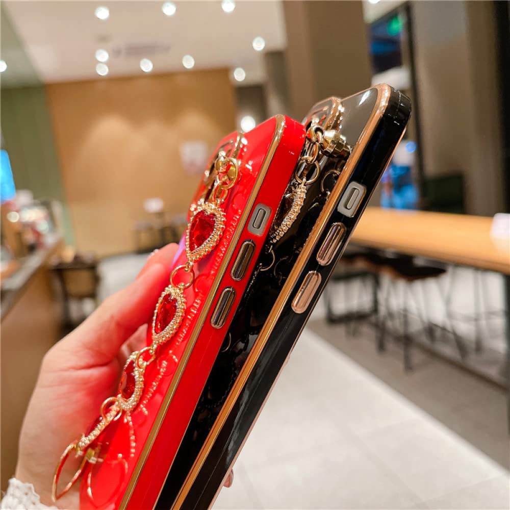 SUVATA Custodia Per Telefono Con Braccialetto Di Perle Di Moda Placcata In Oro Per IPhone 13