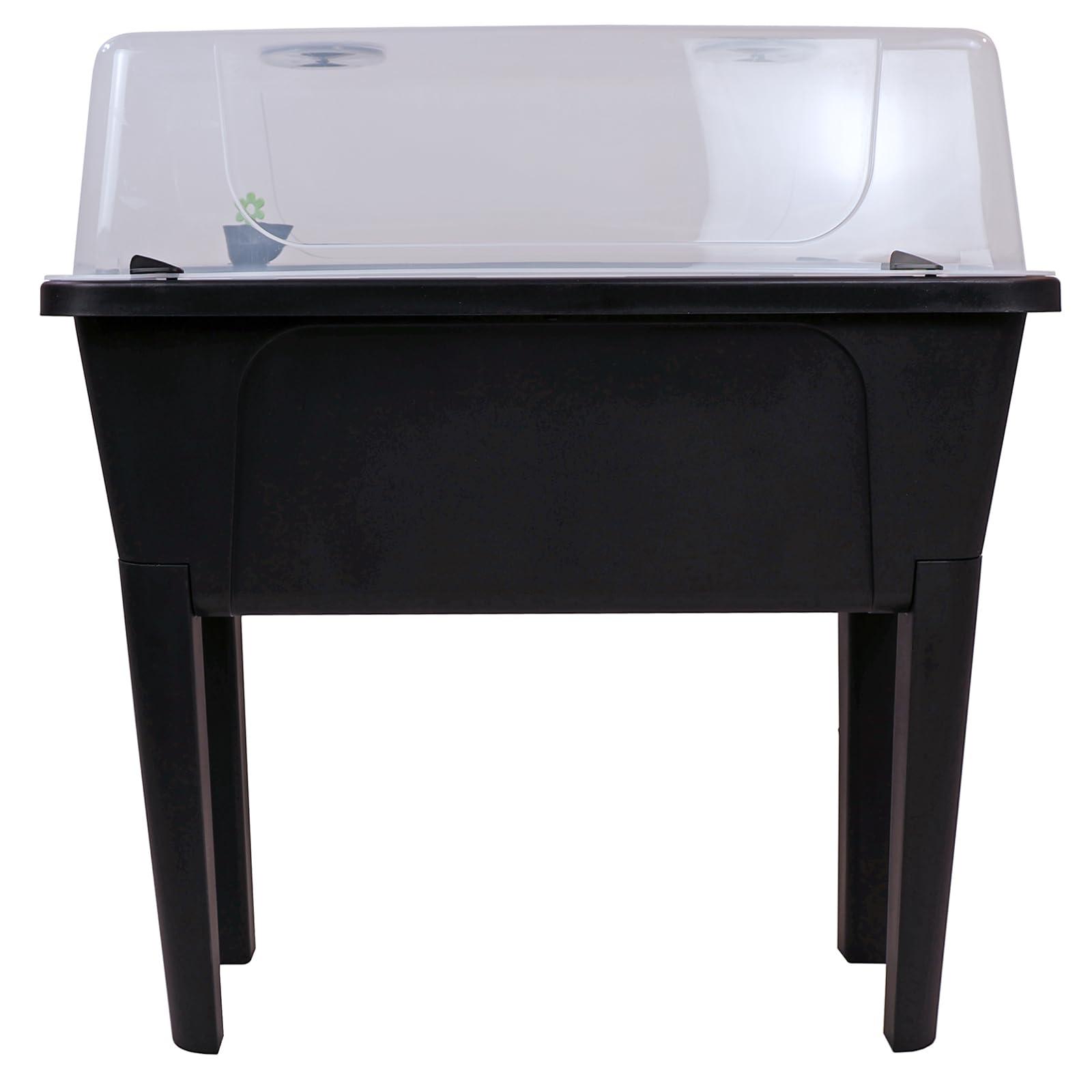 Actiasgear Black - Raised Garden Planter With Lid | Plastic Elevated Planter Box For Outdoor Growing
