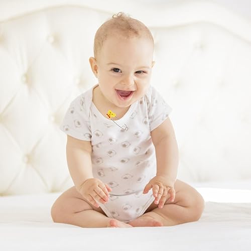 Miniatura 3 de Toddmomy 10 pasadores de seguridad para animales, pasadores de pañales de acero inoxidable con cabeza de plástico, pasadores de bloqueo para recién