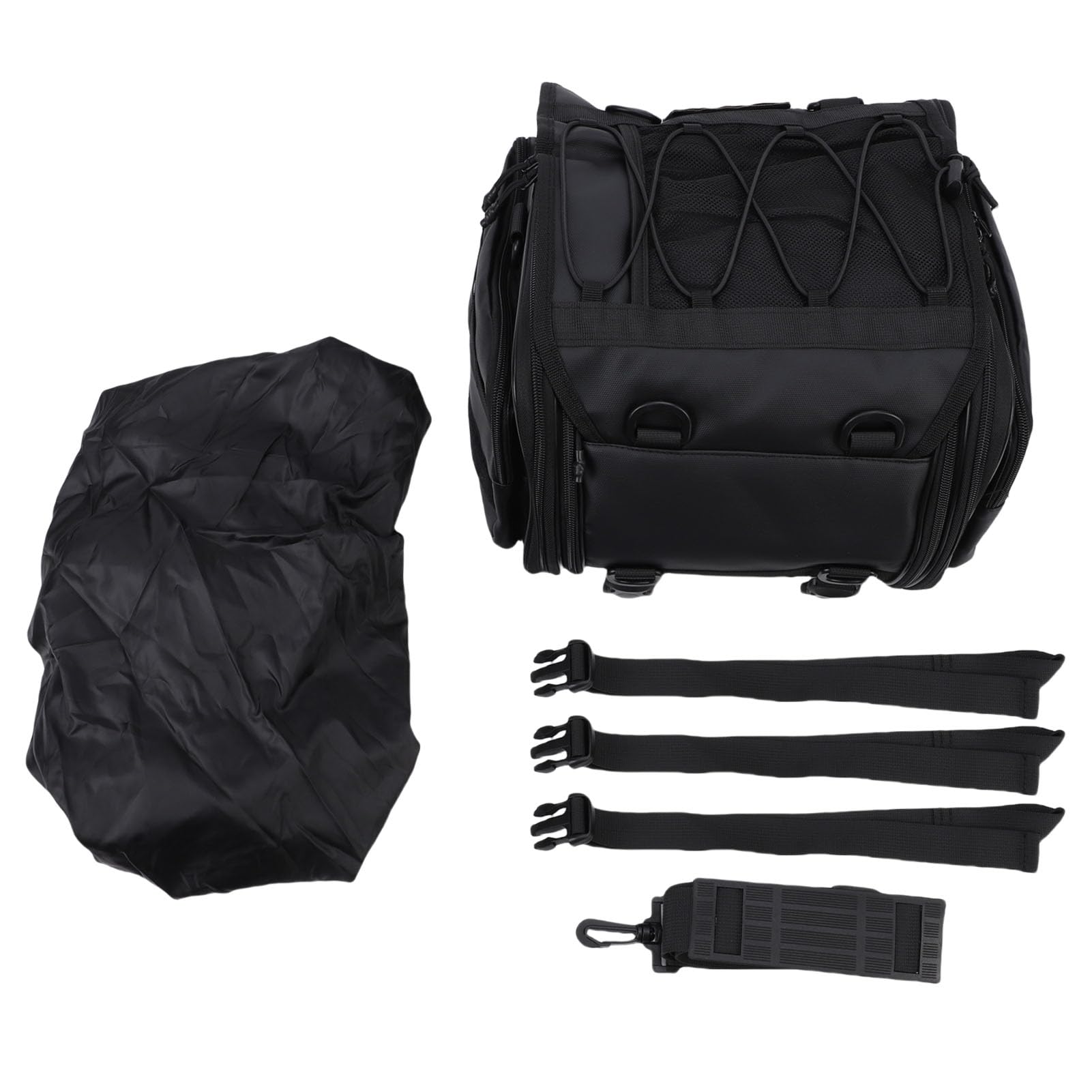 SIXRUN Borsa per Bagagli da Coda per Moto Borsa Portaoggetti per Bagagliaio Espandibile Impermeabile da 20-30 Litri per Avventurieri di Viaggi in Moto