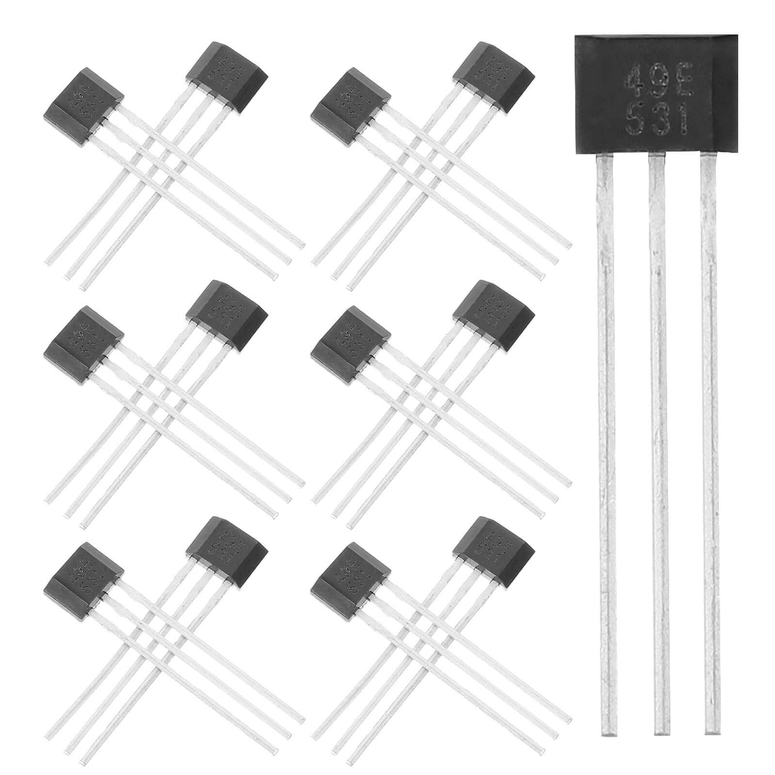 Sensor de Efecto Hall Lineal con Carcasa de Plástico y Metal Hohopeti 3 Pines 8
