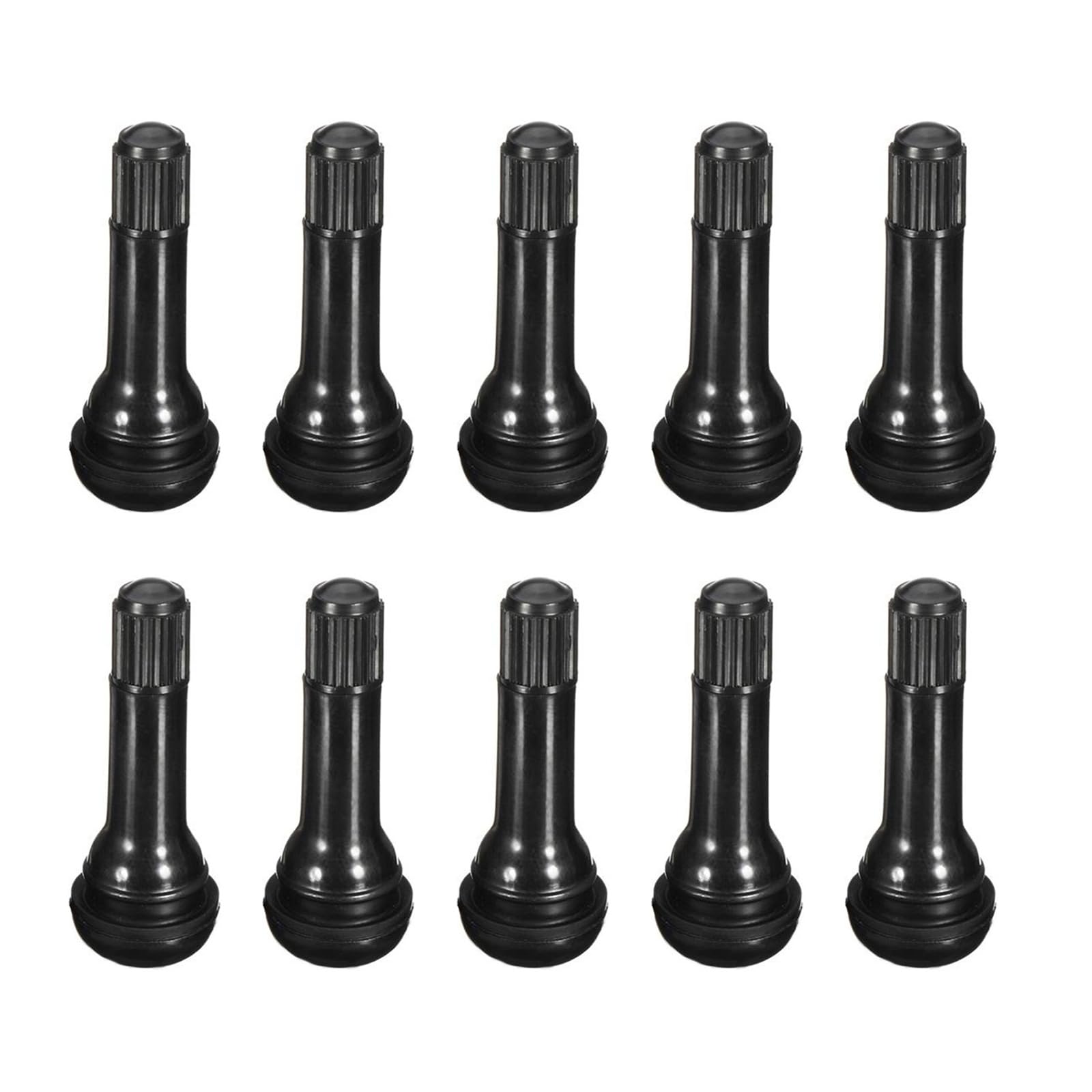 10 Steli Per Valvole Pneumatici TR413 In Gomma E Ottone - Universali Per Auto, Moto, Camion, Rimorchi (Foro 11,5 Mm)