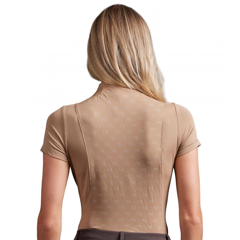 Premier Equine Valerius - Camiseta de manga corta para mujer, color latte