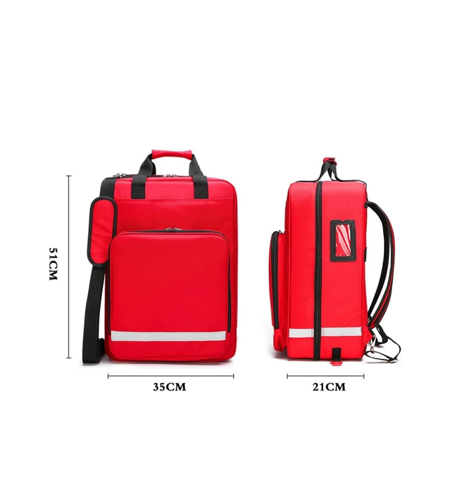 Borsa del primo soccorritore Zaino per traumi vuoto, borsa zaino medico di primo soccorso di grande capacità, con carrello staccabile, per escursioni all'aperto, zaino in spalla, campeggio, viaggio