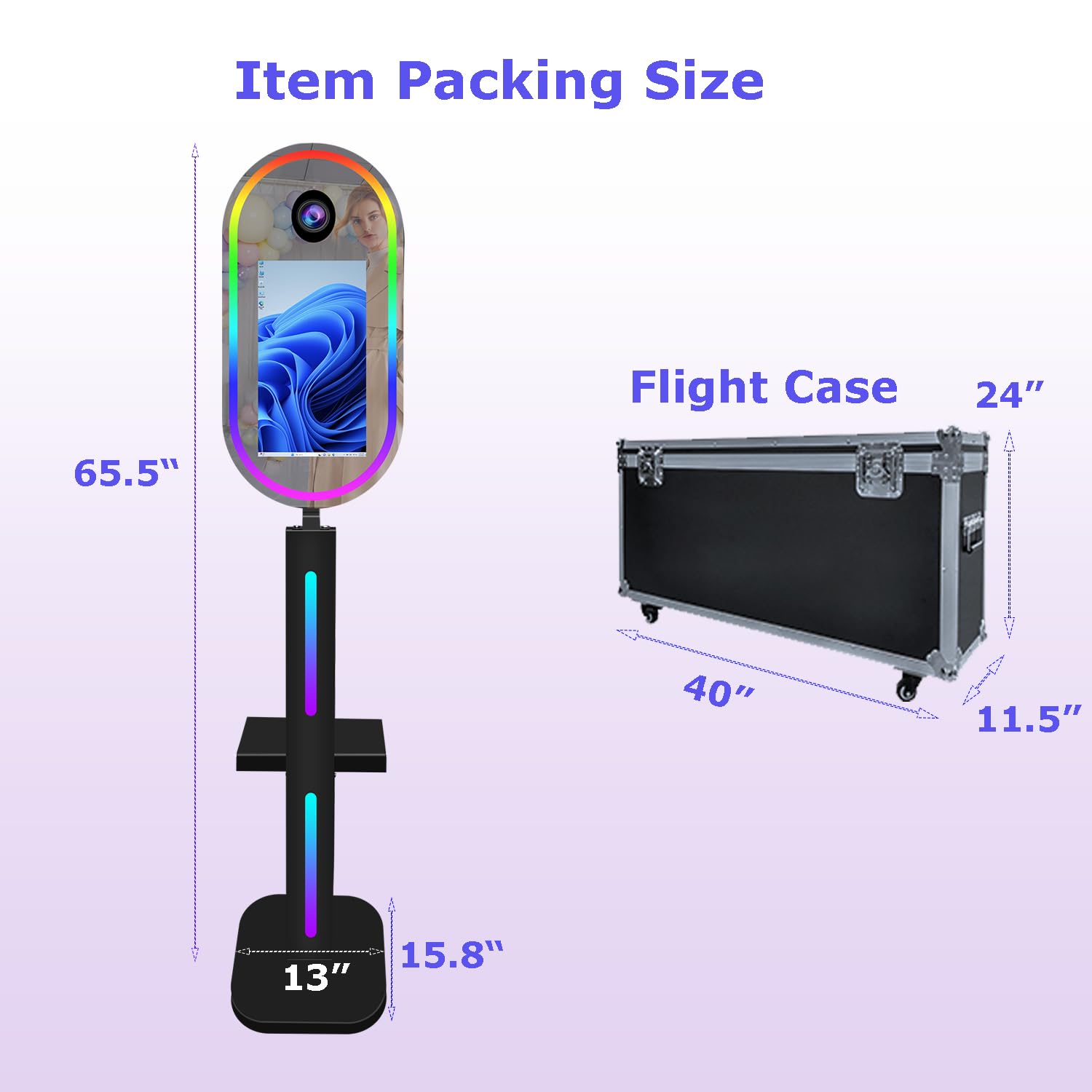 15.6inch Touch Screen DSLR Photobooth Machine With Flight - View #4