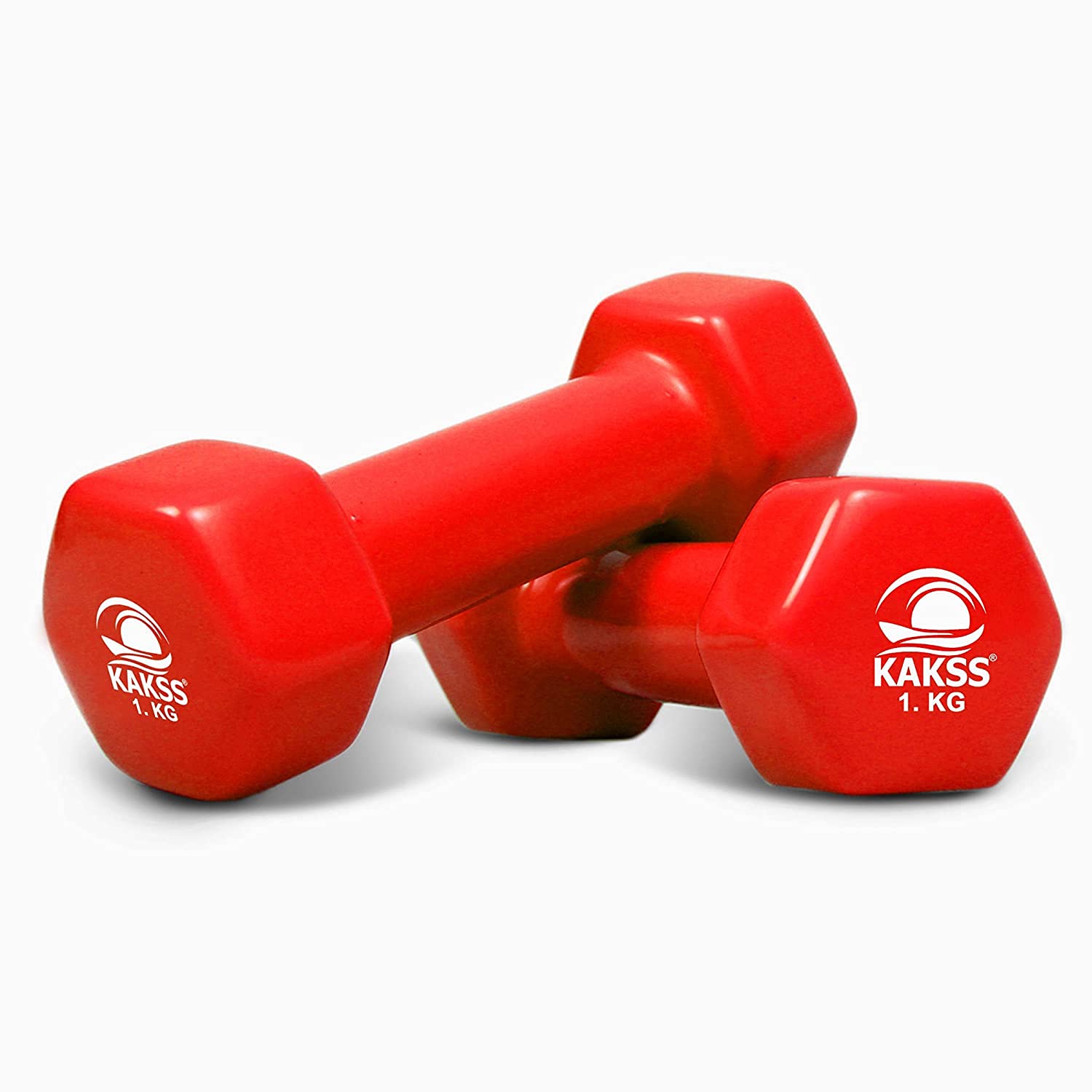 Kakss Cast Iron Vinyl Dumbbells - 1.5KG Pair -20 Kakss Cast Iron Vinyl Dumbbells - 1.5KG Pair -20