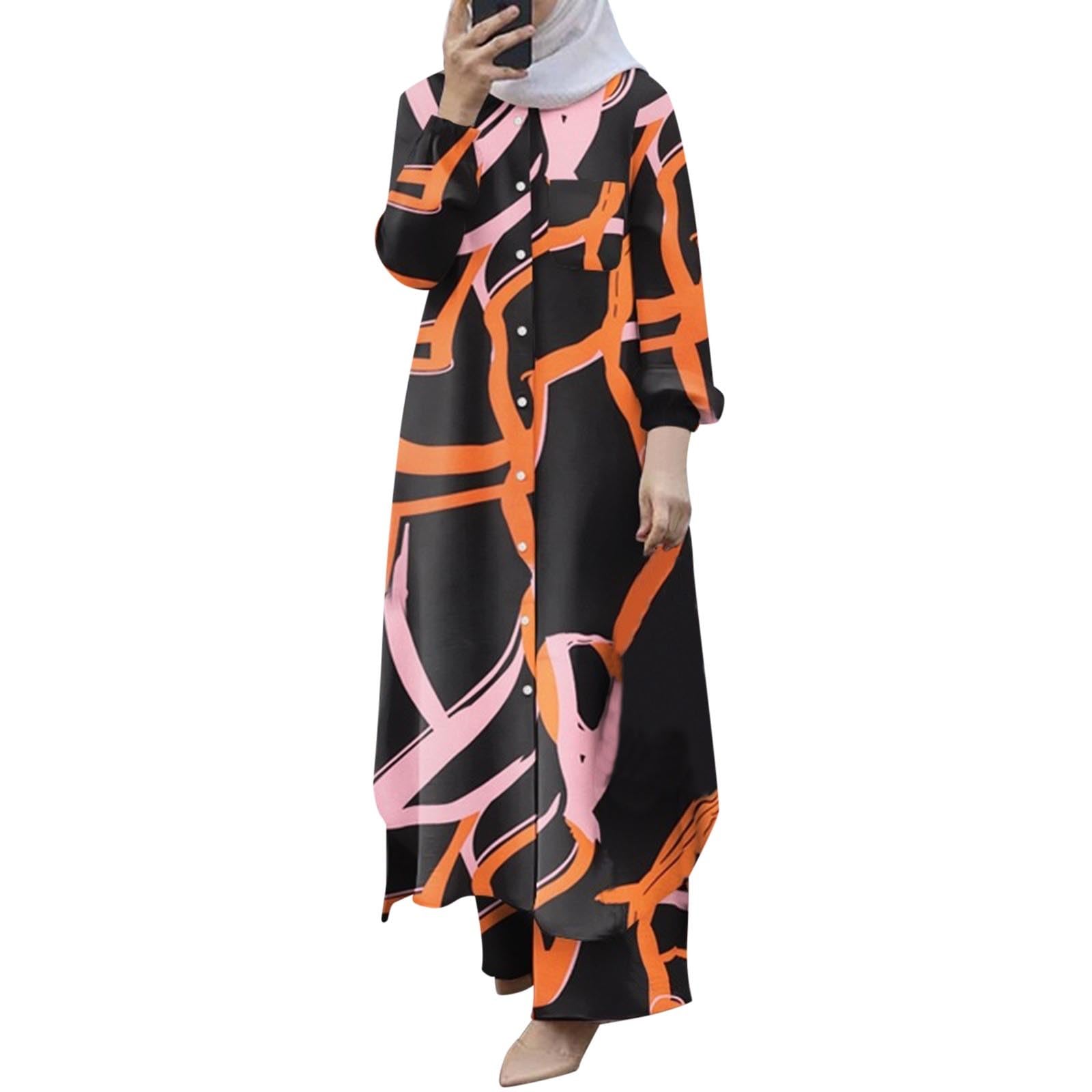 Damen Muslimische Maxi Gebetkleid Islamischen Abaya Hijab Kleid Langarm Einfarbig Lose Maxikleid Jilbabs Dubai Türkei Arabischen Nahen Osten Kaftans Lang
