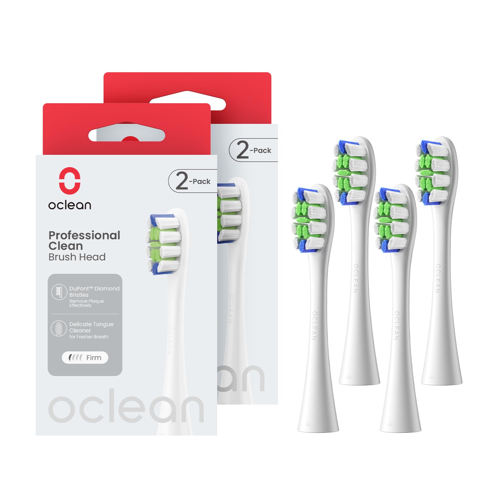 Oclean Professional Toothbrush Heads 4 Pcs White
