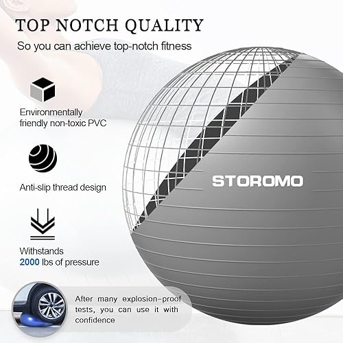 Miniatura 6 de Pelota de ejercicio de embarazo antiestallido, pelota de estabilidad de alta capacidad de peso para yoga, pilates y apoyo laboral, pelota de fitness