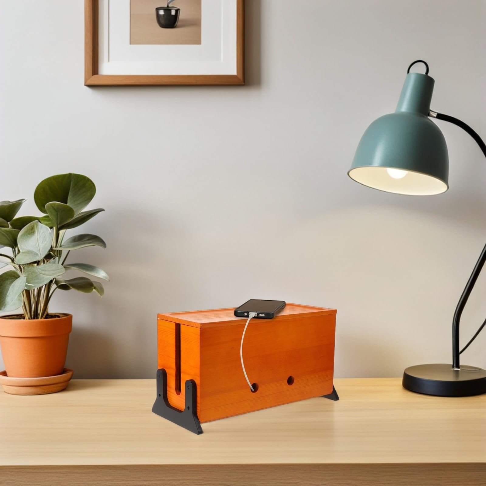 VALICLUD Elektrische Kabel Aufbewahrungsbox mit Professionellem Design und Vielseitigem Stauraum für Arbeitsplatz und Arbeitsplatte