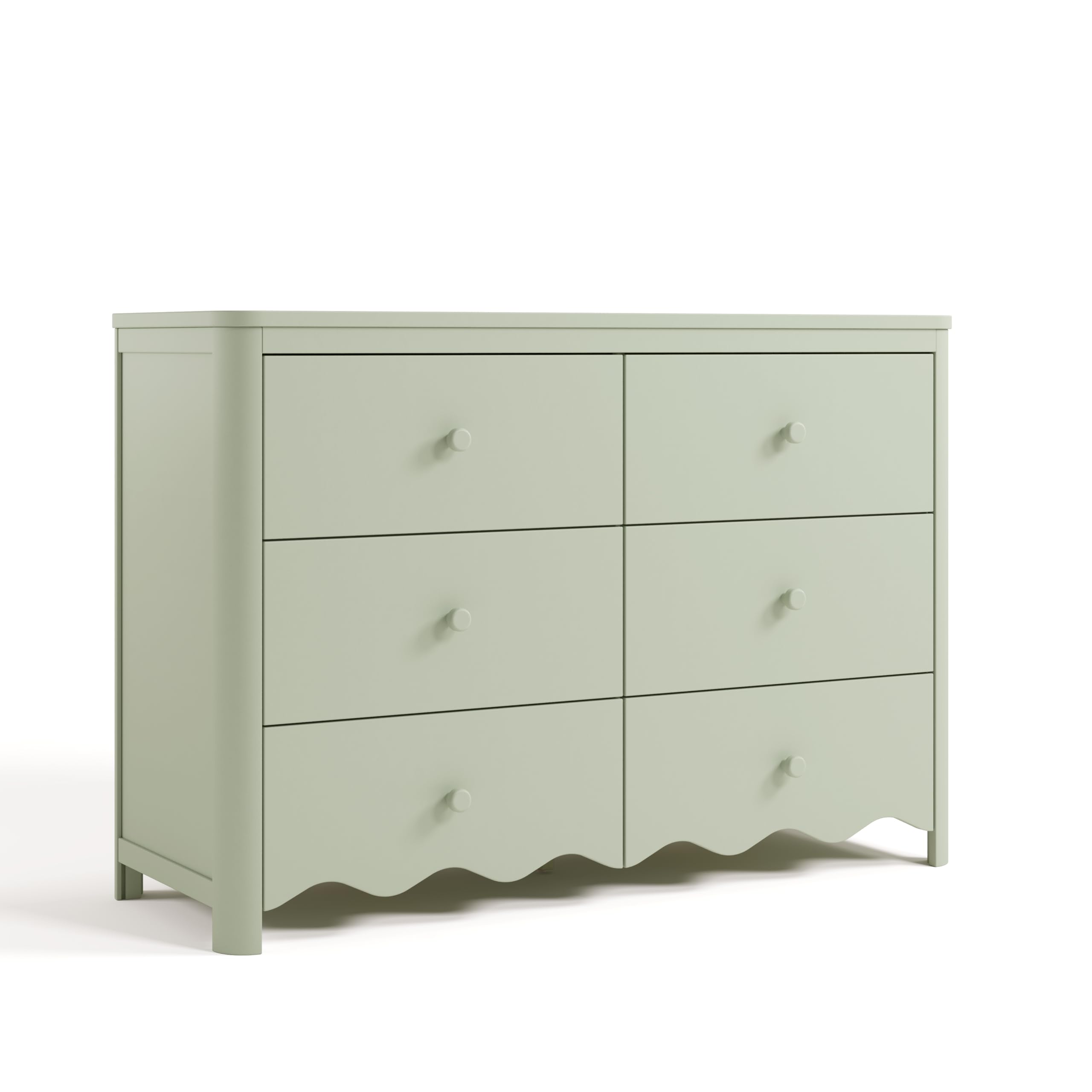 Storkcraft Casablanca 6 Drawer Dresser (Sage) – GREENGUARD Gold Certified, Nursery & Kids' Bedroom with Spacious Storage, Safety Interlocking Drawer System, Easy Assembly with Pre-Installed Tracks