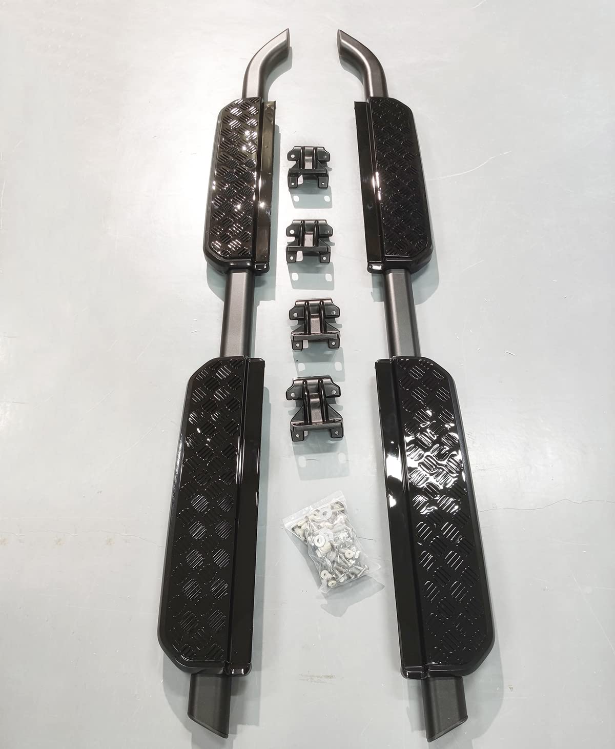 Pedane laterali per Land Rover Defender 110 130 2020-2024 2025 2026 L663 4 porte | 2 pezzi gradini laterali fissi binario pedaliera laterale | Aggiornamento completamente nuovo | Accessori auto nero