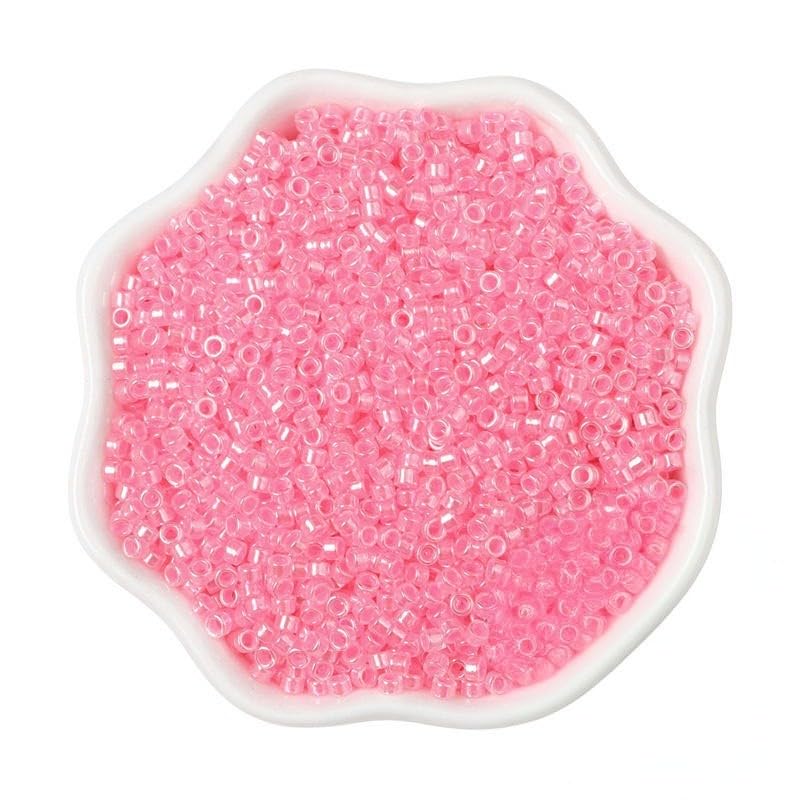 THAYLA 31000/62000 szt. 2,5 mm świecące szklane koraliki z nasionami do produkcji biżuterii kucyk koraliki ryżowe mini koraliki nasiona do bransoletki DIY koraliki perłowe nasiona