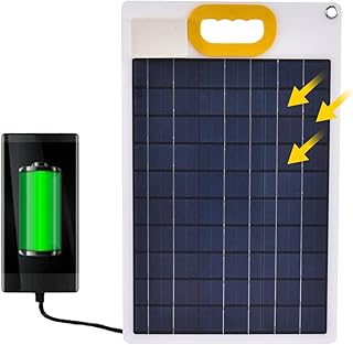 células solares 30W | Carregador,Células solares inteligentes com 2 portas USB e 1 USB C para dispositivo inteligente, kit essencial equipamento sobrevivência