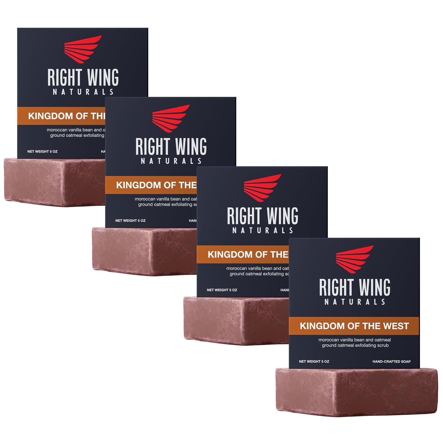 Right Wing Naturals Bar Soap Gift Set for Men | Handcrafted Cold-Pressed | Handmade Organic Soap for Men | Most Popular Flavors | Natural Scented Men’