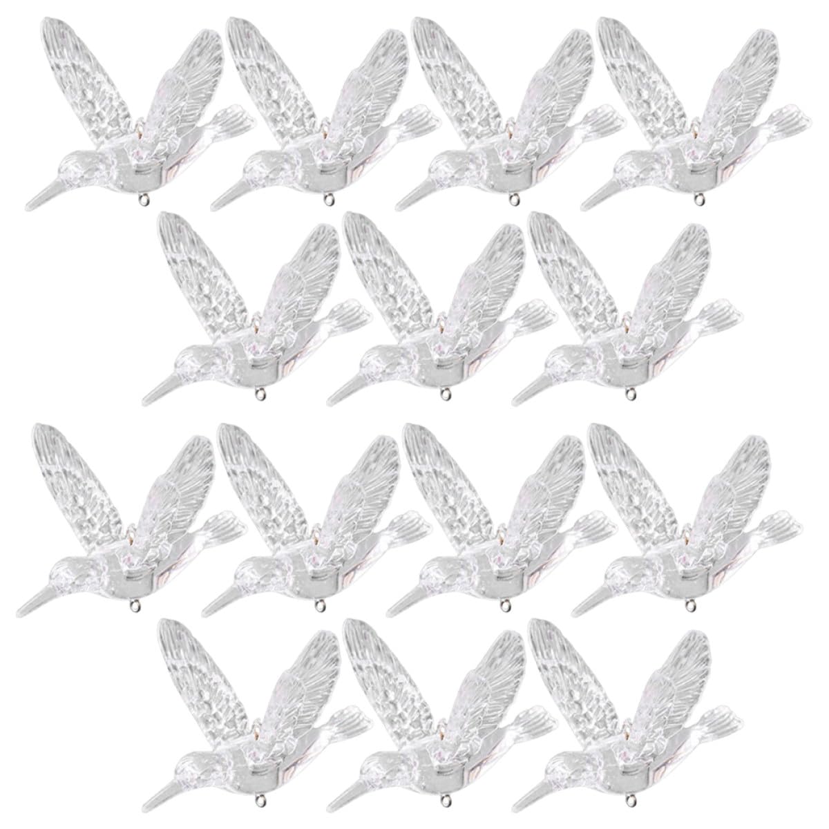 Toyvian 20 Stück Transparente Acryl Hängedekoration 105cm Vogelanhänger Hochzeit Deckendeko Party Wohnzimmer