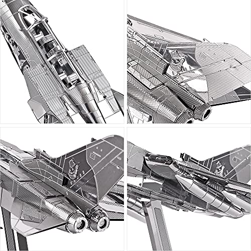 Piececool 3D Puzzles modellbausatz Erwachsene 3D Metall Puzzle-Tornado Fighter Jets-Metal Modellbausatz für Erwachse – Bild 7