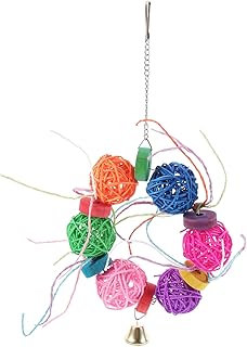 WOONEKY Brinquedo Para Mastigar Papagaio Brinquedos De Madeira De Balanço De Periquito Brinquedo De Madeira Para Pássaros Brinquedos De Papagaio De Balanço De Pássaro Brinquedos De