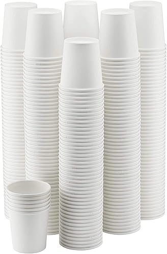 NYHI Paquete de 300 tazas de café desechables de papel blanco de 12 onzas líquidas para bebidas frías y calientes, para jugo de agua, té espresso,