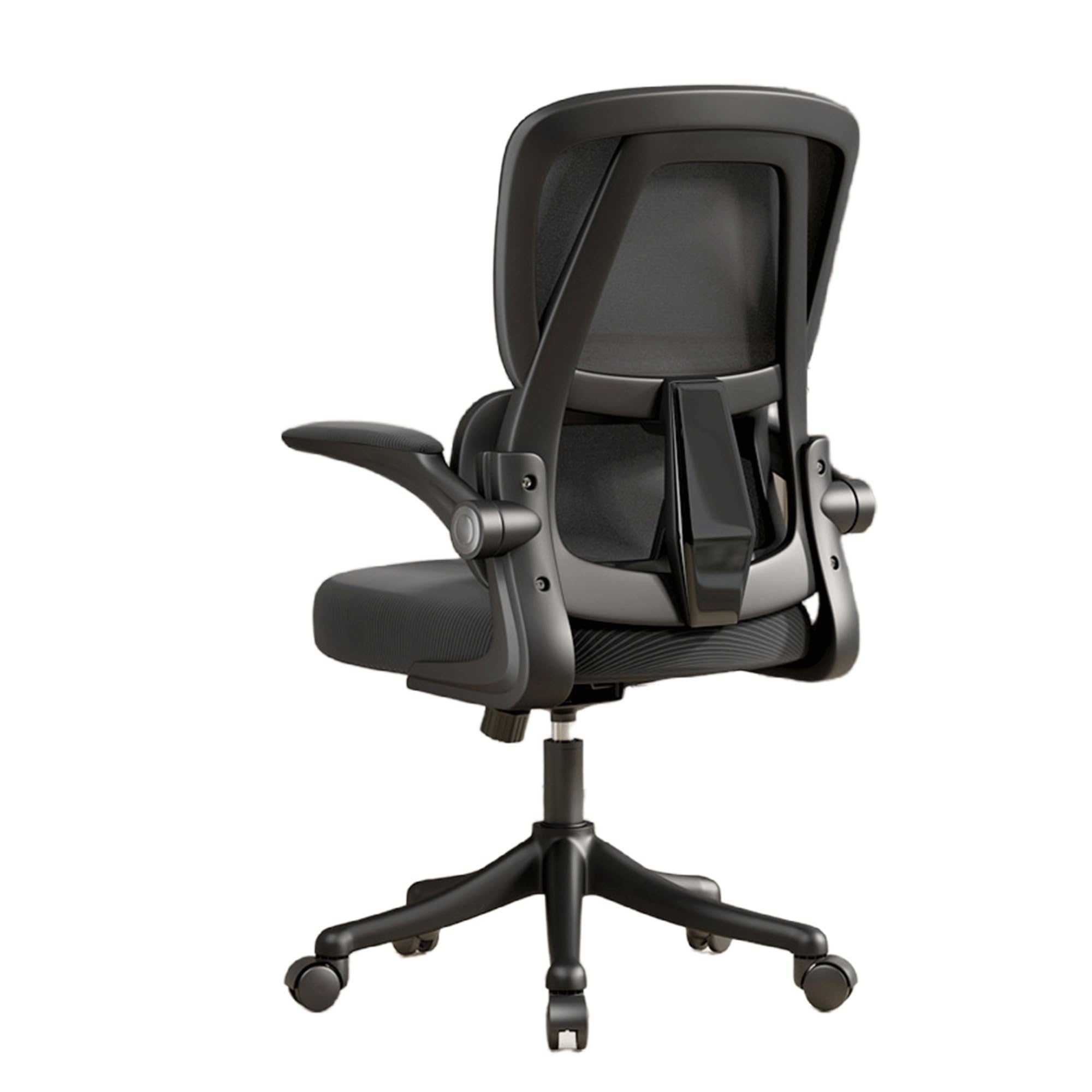 Silla ergonómica para computadora con respaldo ajustable, cómodo cojín de látex para asiento, reposabrazos giratorios de 90° y soporte lumbar adaptable, ideal para largas sesiones de estudio, juegos y