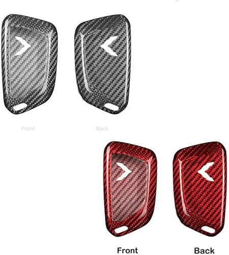 Miniatura 4 de Funda de fibra de carbono real para llavero compatible con Chevrolet Corvette C8 2020 2021 2022 2023 2024 2025, funda para llavero remoto para