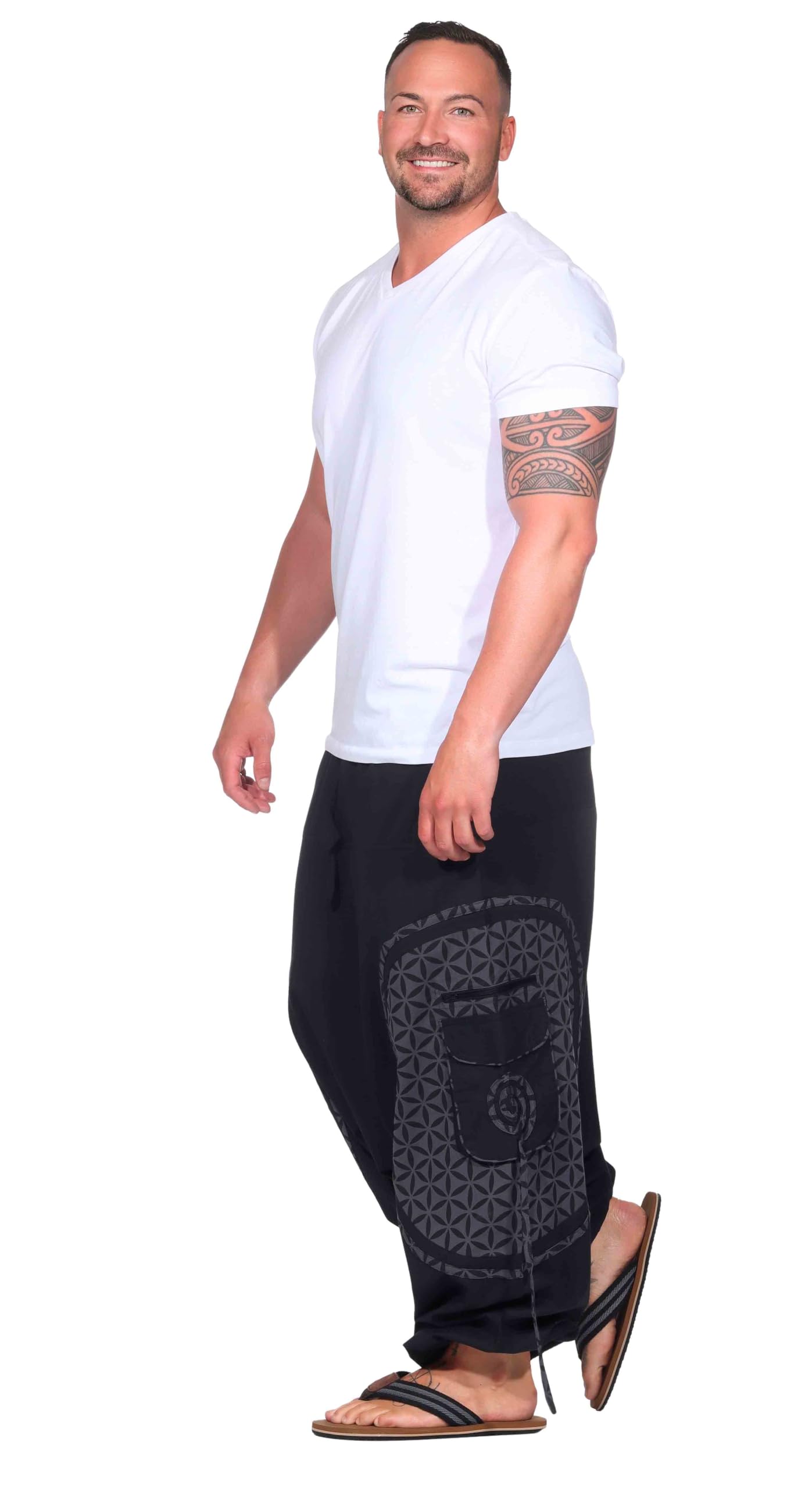 Kunst und Magie Trendige Haremshose Bunte Muster Goa Hippie Hose