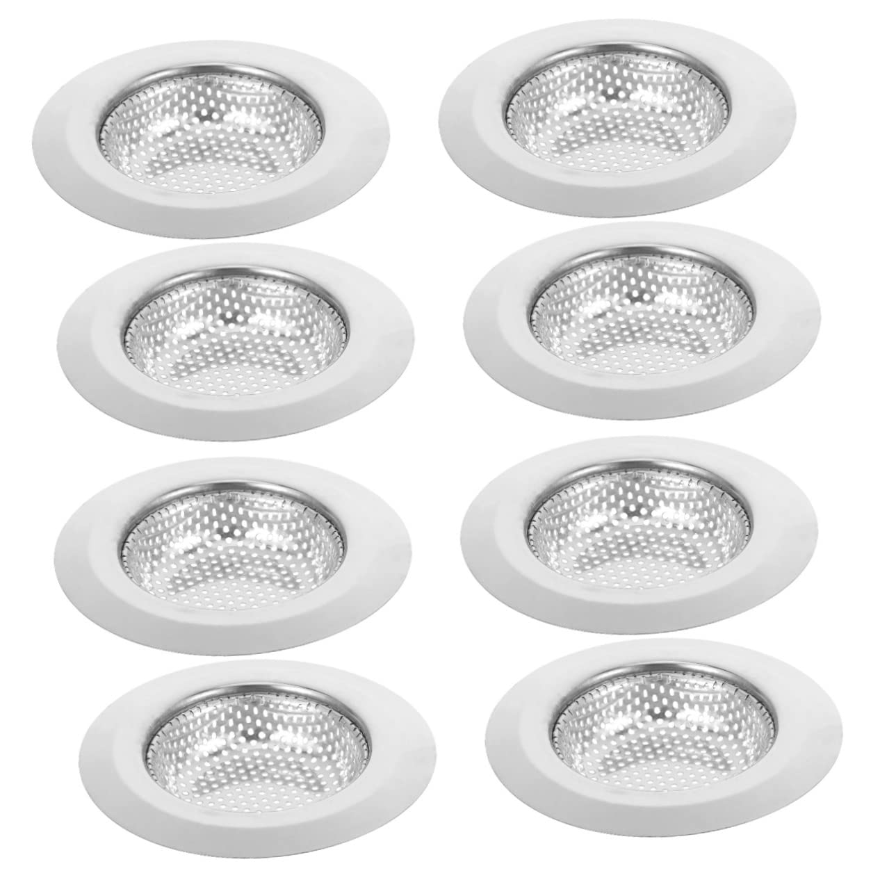 SHINEOFI 4 Sätze Abflusssieb Küchenspülen Filter Haarfänger Abflusskorb Für Waschbecken Badewanne Rostfrei Langlebig Einfach Zu Reinigen 2 Stück * 4