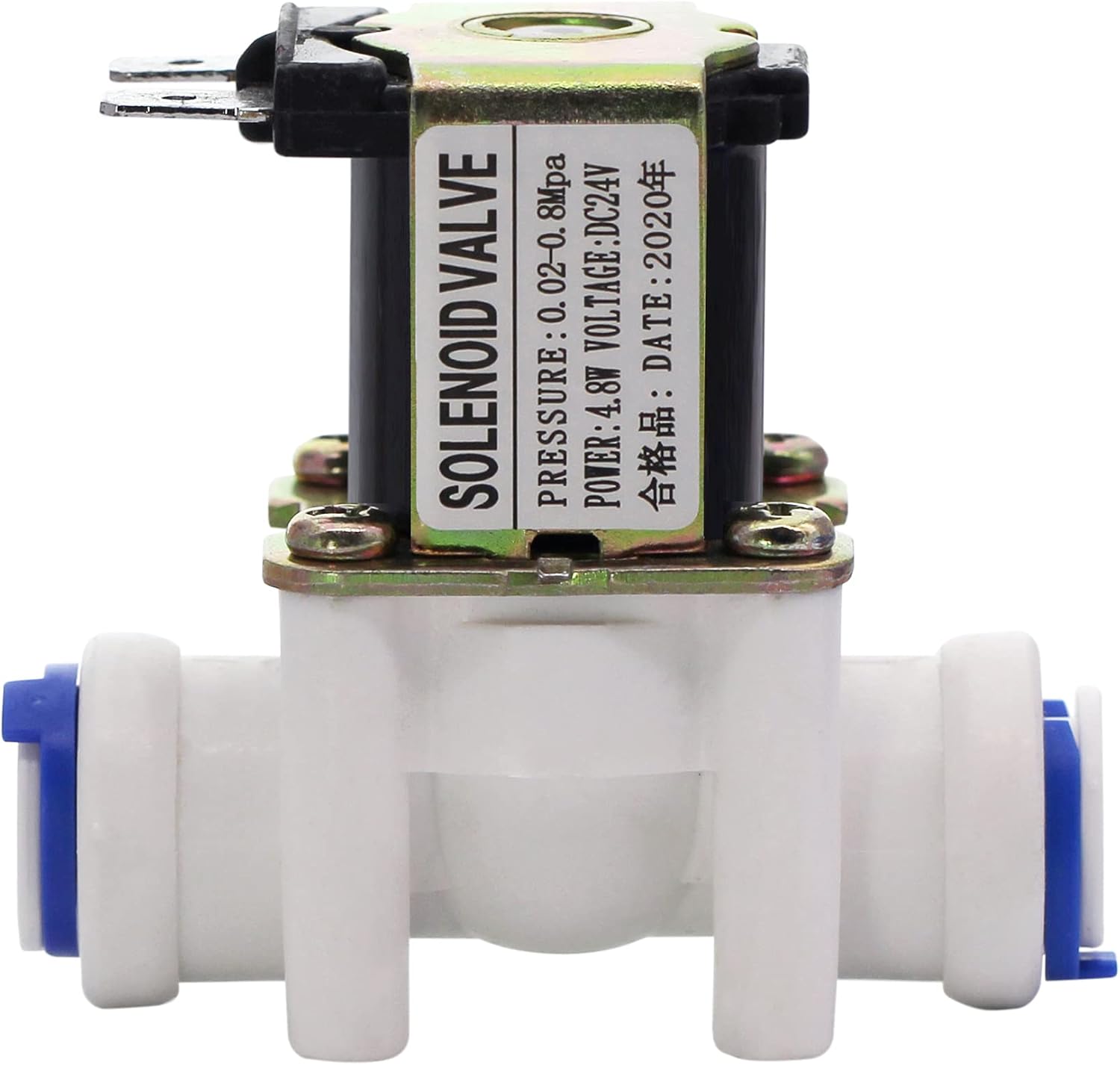 DIGITEN 24V 3/8" Inlet Feed Water Solenoid Valve Quick Connect for RO