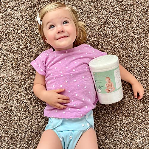ALVABABY Diaper Liner for Baby Cloth Diapers Natural Soft Disposable Diaper Liners 11.8x7.1 Inch Fragrance Free Chlorine Free 400 Sheets
