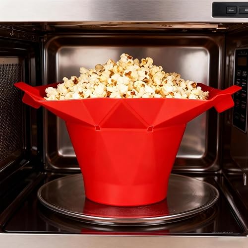 Miniatura 4 de 2 unidades de palomitas de maíz para microondas, cuenco plegable para palomitas de maíz, máquina de hacer maíz de silicona, herramienta de cocina