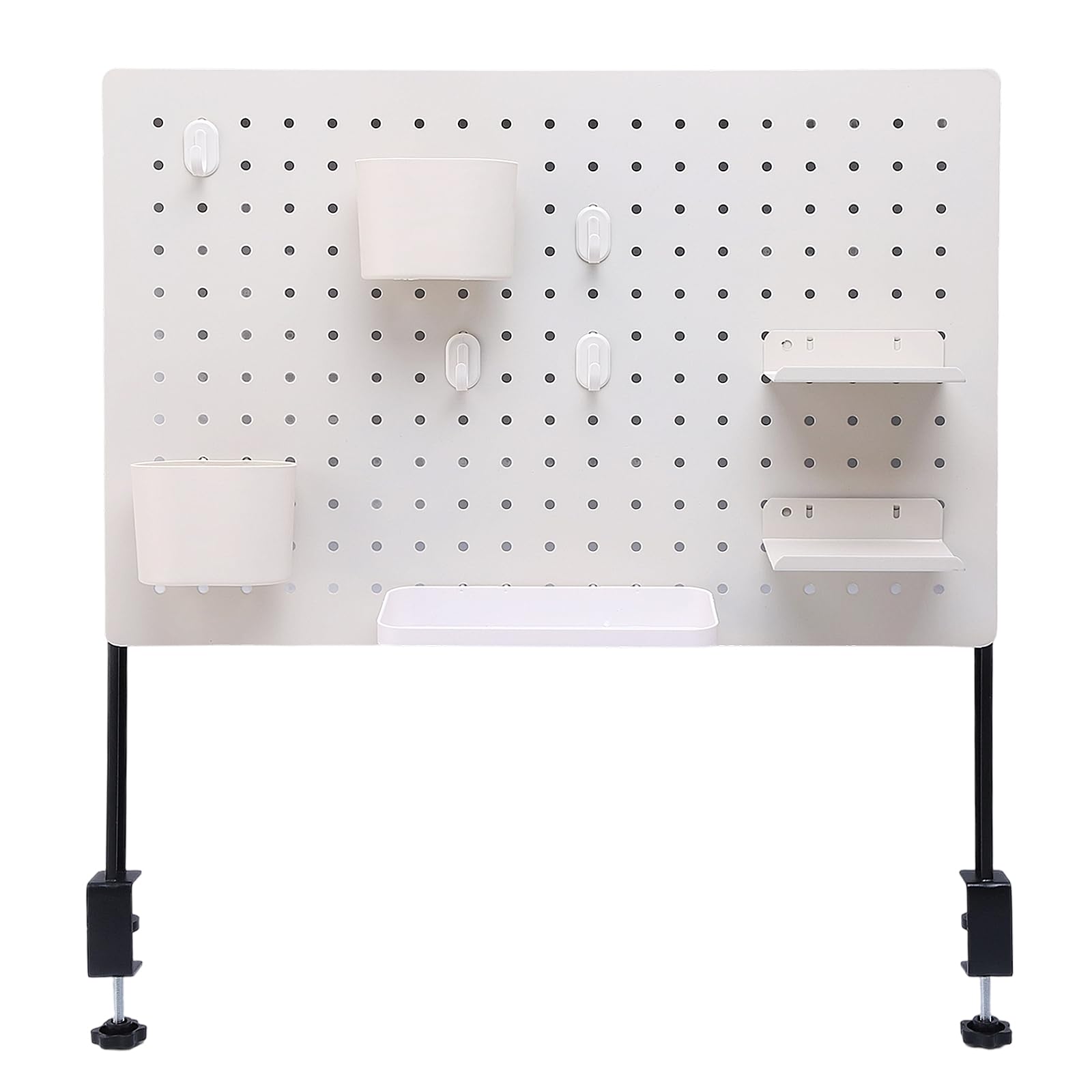 Ruiqas Clamp On Desk Pegboard with Accessories 60x40cm