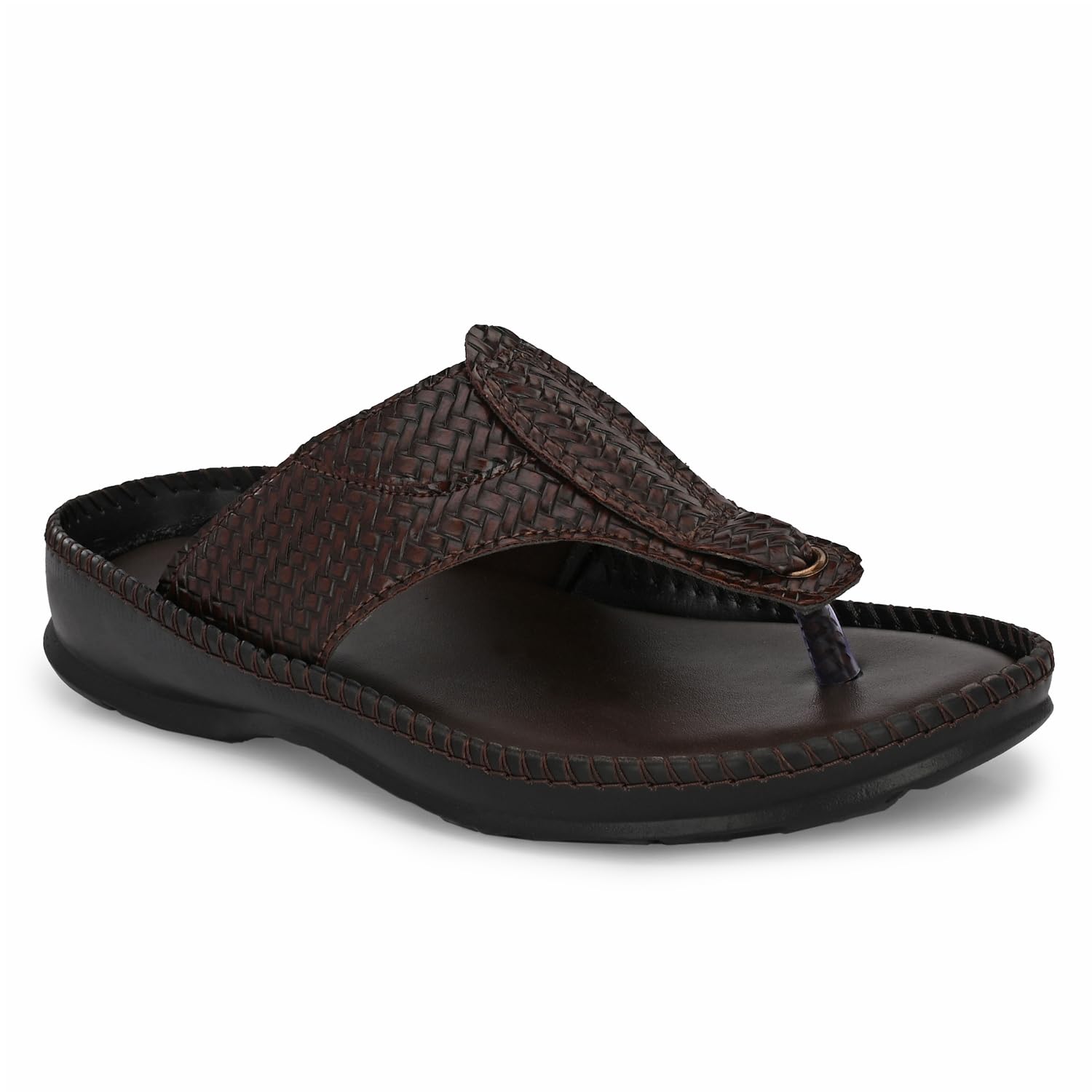 Sandal for Men | Grip Insole for Stability | Traditional Look's slipper with Pattern Straps | Comfortable Casual look sandal for Men's (9282)-image-20