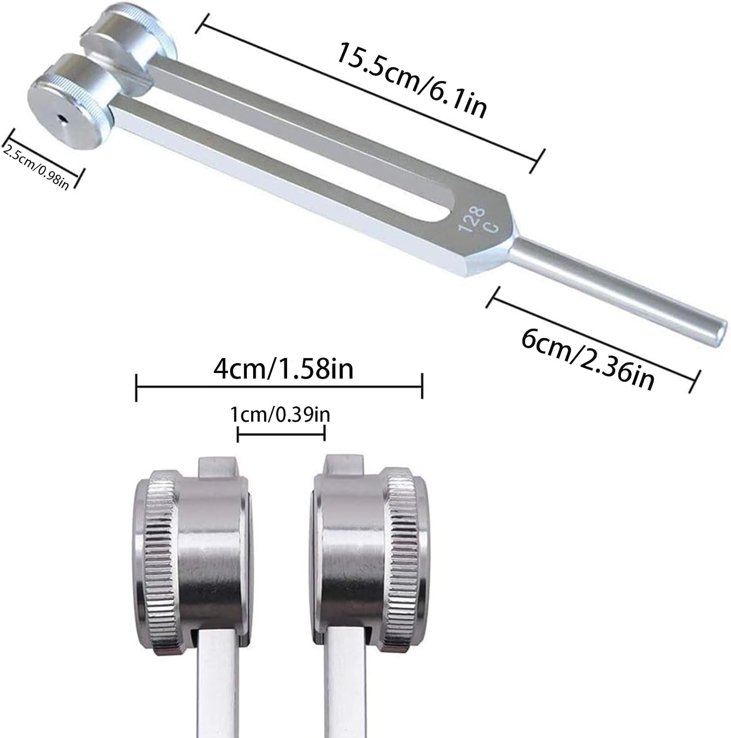 Tuning Fork for Healing - Professional Tuning Forks For Healing Set With Frequency Healing Devices - Sound Healing Instruments (128C)
