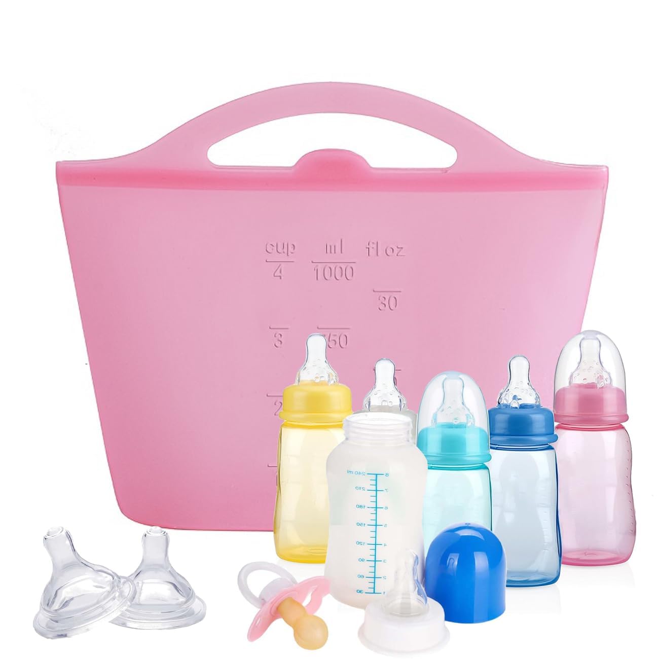 Silicone Microwave Steam Bags for Baby Bottles，Reusable Sterilizer Bags for Baby Bottles Silicone Microwave Sterilizer Bag