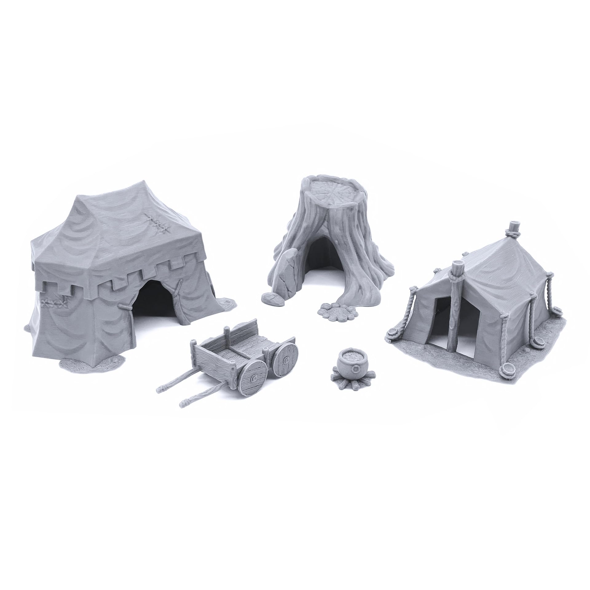 Campement - DND Terrain Compatible with Dungeons and Dragons, 28mm Miniature Wargaming, Tabletop RPGs, Wargame Scenery