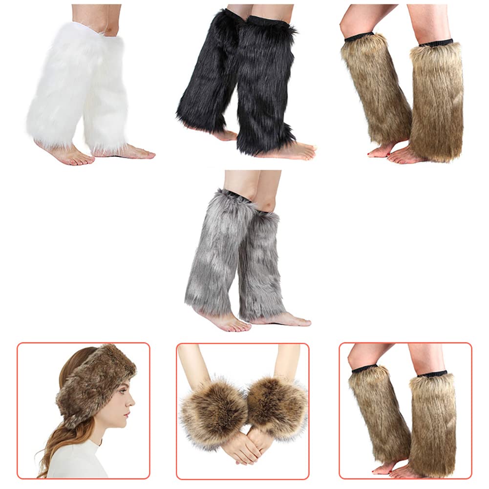 GWAWG Stiefeldecken Aus Kunstpelz | Flauschige Beinwärmer Für Boots