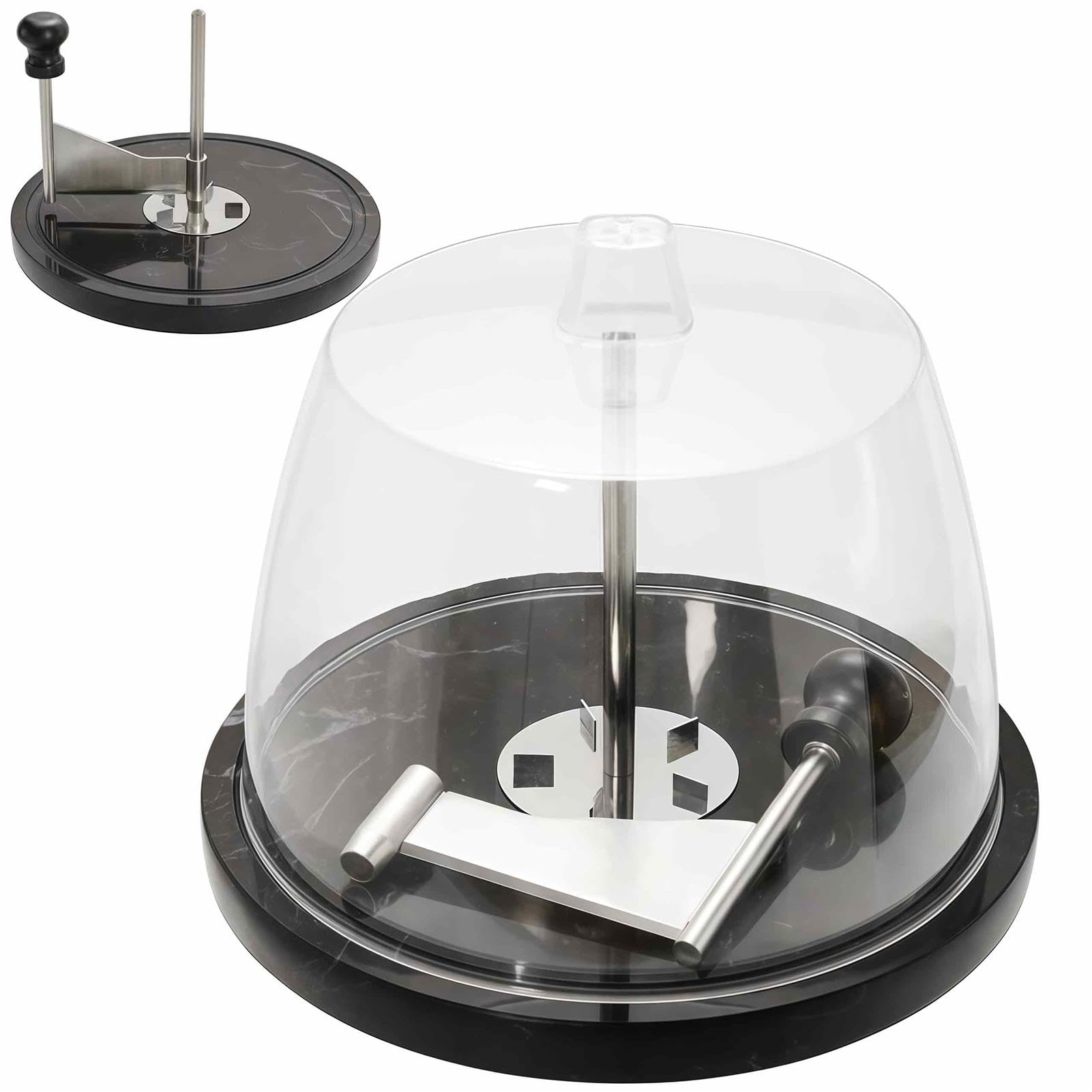 Bigodino per formaggio con base in marmo, rasoio in acciaio inox, trituratore portatile per cioccolato, facile da installare e pulire, ideale per bar e negozi di dessert