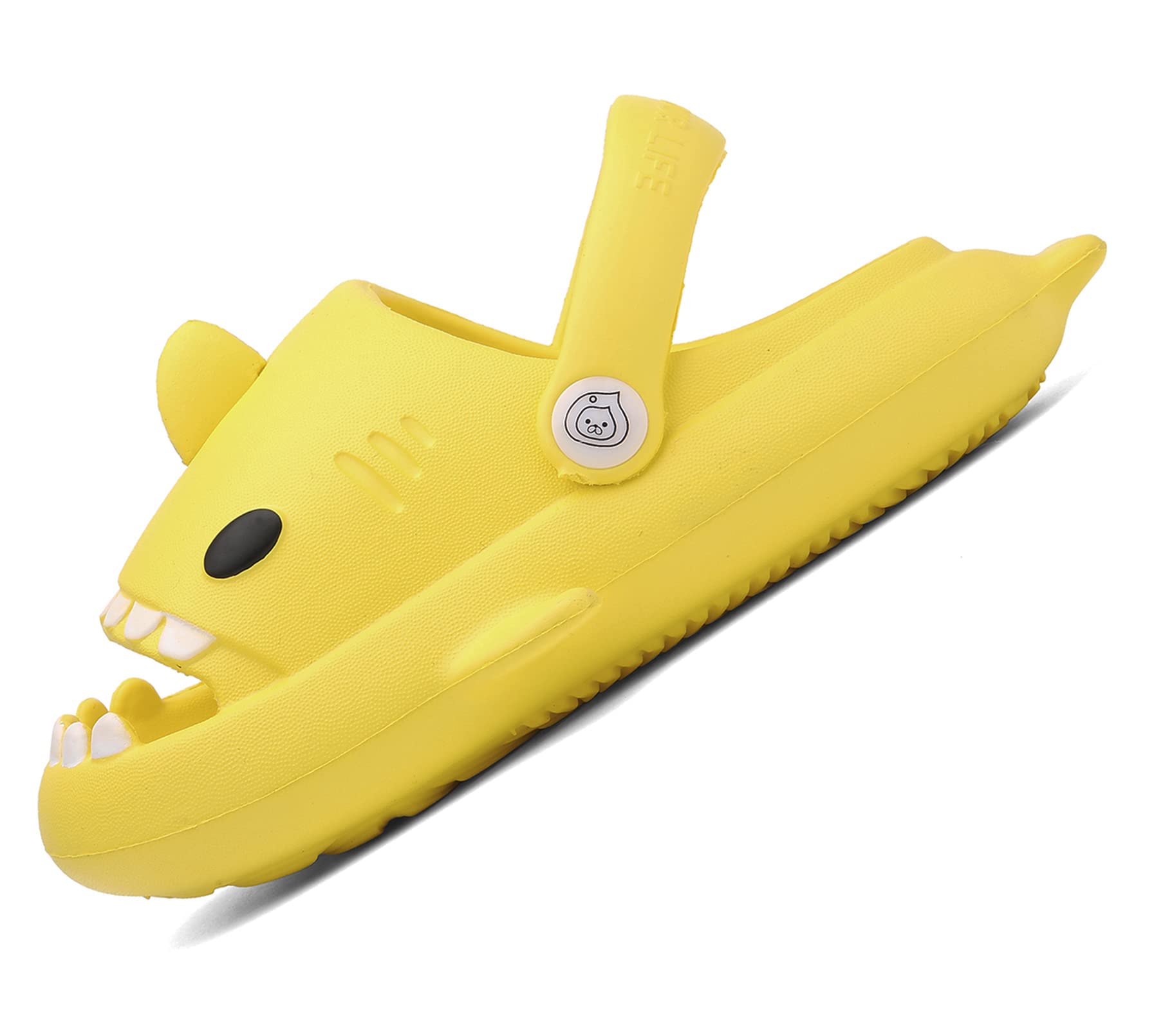 SMajong Chanclas de Playa para Niña Niño Zapatillas de Baño Antideslizante Zapatos de Piscina Ligero Verano Mules, A Amarillo, 25/26 EU