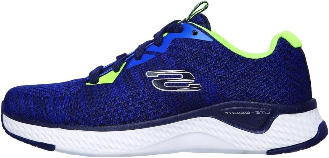Skechers Boy's Solar Fuse-KRYZIK Sneaker, Blue-Navy, 3 Big Kid