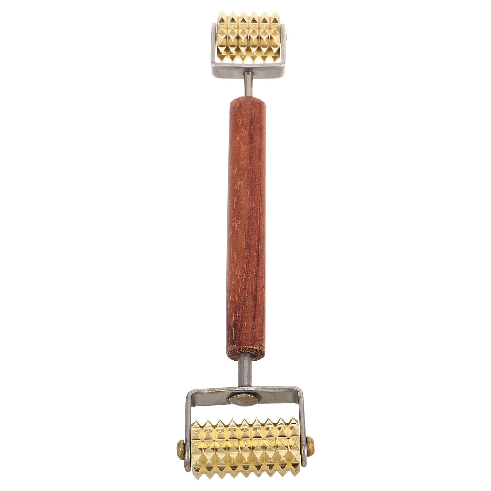 ibasenice Masajeador Facial en Forma de V Rodillo Facial de Belleza 3d Acero Inoxidable y Madera Dorado Compacto y Ligero para Rutinas Diarias Mujeres