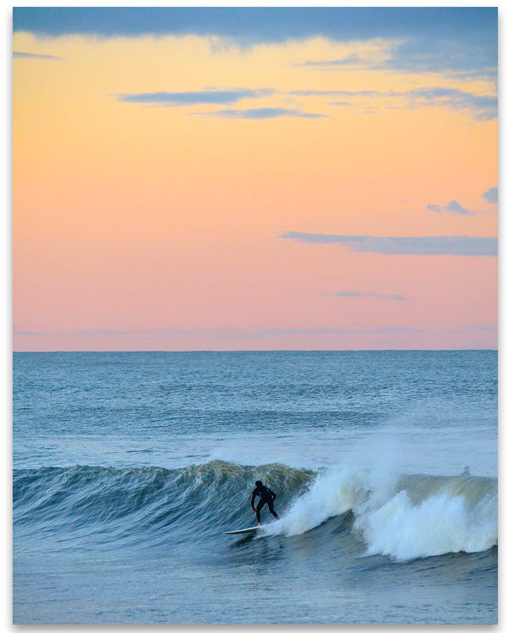Lone Star Art LSA Brand Sunset Surfer Wall Poster - 11x14 Unframed Print - Makes a Great Beach House Decor Under 15