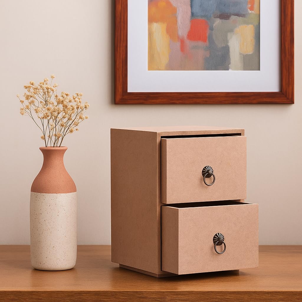Little Birdie, MDF Chest of 2 Drawers | Wooden Storage Craft Box 3